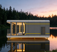 Maison préfabriquée modulaire mobile, isolation haute densité en PU, cabane résistante aux ouragans pour une vie par conditions météorologiques extrêmes