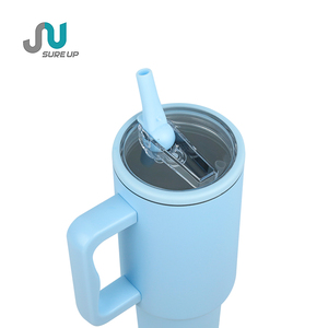 Thermos isotherme moderne en acier inoxydable à double paroi de 40 oz avec paille, anti-fuite, base anti-chute, facile à nettoyer pour usage quotidien (vente en gros) - Product Image 3