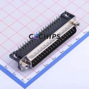 X0337WT7W3 D-Sub/VGA Connector Bent Lead Through Hole Connector Standard D-Sub Male 37P Right Angle Insert - Product Image 1