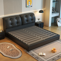 Modernes Verstellbares Ergonomisches Luxus-Bett mit Stauraum - Zweiteiliges Kopfteil aus Nappaleder Queen/King Bettgestell Direkt ab Werk