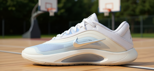 Zapatillas de baloncesto Nike Wmns A'One OG Pearl para mujer, suela de goma sintética de malla blanca, entresuela de EVA de verano - Product Image 2