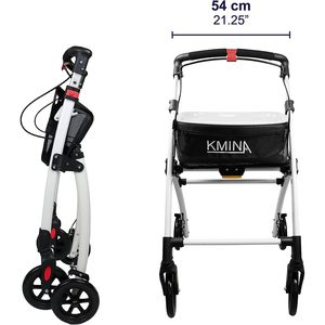 <span class=keywords><strong>Andador</strong></span> Compacto para Uso en Interiores y Exteriores, Andadores para Personas Mayores y Adultos con Bandeja, Blanco y Negro, <span class=keywords><strong>KMINA</strong></span> K10009 - Product Image 3