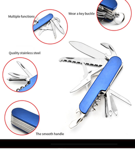 Bán buôn thép không gỉ nhôm xử lý 11 trong 1 <span class=keywords><strong>Swiss</strong></span> Dao gấp đa chức năng cắm trại công cụ Mini Pocket <span class=keywords><strong>Knife</strong></span> - Product Image 5