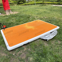 Île flottante gonflable, plateforme de baignade gonflable DWF Drop Stitch, plateforme de divertissement aquatique à forte capacité de charge