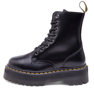 Stivali Stringati di Tendenza con Tacco Largo Taglie Forti 44/45 Stivaletti Invernali in Pelle da Donna e <span class=keywords><strong>Uomo</strong></span> con Plateau di Marca - Product Image 2