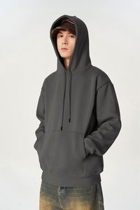 Sweat à capuche pour homme grande taille, imprimé, 100% coton, molleton bouclette, coupe ample, épaules tombantes, marque privée - Product Image 3