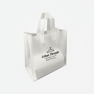 Personalized Shopping Handle High Waterproof Quality Packaging Custom Print Flat Bottom Small Plastic Bag Shop In Guangdong - Product Image 1