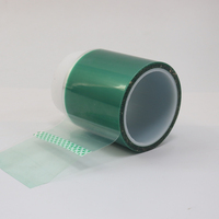 Ruban adhésif PET silicone vert haute température, directement de l'usine, 33m, pour revêtement en poudre et galvanoplastie