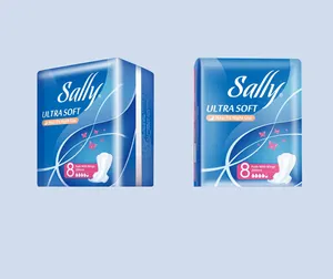 Sally Cottony Soft Ultra Thin Sanitary Napkins 290mm Night Using with Wings