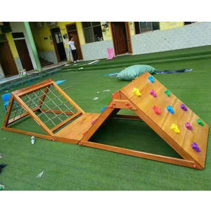 Küçük boy çocuklar ahşap açık oyun alanı çok fonksiyonlu açık eğlence parkı ahşap ekipmanları çocuklar için - Product Image 3