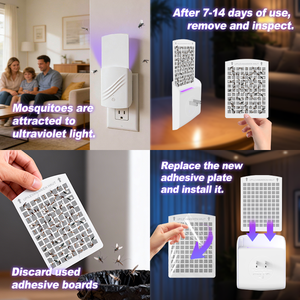 OEM İç Mekan Elektrikli Priz Tipi Sinek Tuzağı - LED UV Işıklı Sivrisinek ve Uçan Böcek Yapışkan Tuzağı - Product Image 3