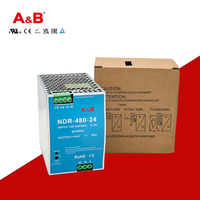 Alimentation électrique AC/DC A&B série NDR 480W NDR-480-24 20A 50/60Hz Sortie simple 85% d'efficacité Entrée 100-240VAC 24V LED