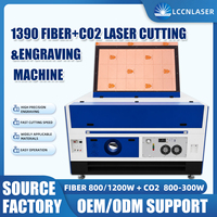 LCCNLASER Équipement de découpe laser CO2 à fibre haute vitesse, machine de gravure avancée pour métaux et non-métaux 1390, acrylique, bois