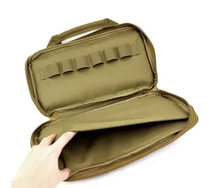 Tactical Gun Range Bag Double Scoped Case Bag for Outdoor Hunting Shooting Magazine