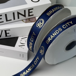 <span class=keywords><strong>Cinta</strong></span> de Grosgrain Suave Personalizada de Lujo con Relieve 3D Impreso y Logotipo, <span class=keywords><strong>para</strong></span> Regalos, Cumpleaños, Navidad, Fiestas y Eventos - Product Image 2