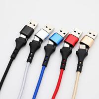 Cable de Carga Rápida USB 2.0 Trenzado de Nailon 5 en 1 con Logotipo Personalizado, Conductor de Cobre Puro, Cargador de Teléfono Móvil de Alta Calidad