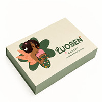 Kotak Kemasan Kertas Lipat Desain Kustom Logo Cetak Ramah Lingkungan untuk Kue Makanan Kue Kering Roti Pastry Donat Macaron