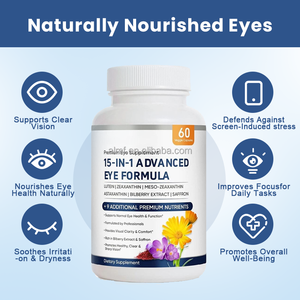 Formule Oculaire Premium 15-en-1 Lutéine Zéaxanthine Antioxydante pour la Vision – Complément pour Adultes Protection Lumière Bleue Astaxanthine - Product Image 2