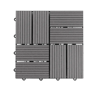 Grain de bois rainuré décoratif solide en bois pour l'extérieur de la maison Granulés de terrasse en bois laminé pour la construction en fibre de bois Gary Diy Deck Tile