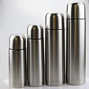 Botol Air Termos Stainless Steel, Botol Air dengan Tutup Cangkir, Termos Flask Stainless Steel, Berkemah, Kopi Dinding Ganda, Peluru Tanda Argentina 1,0l 1000Ml