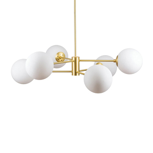 150mm/200mm/250mm/300mm hiện đại Vòng Opal sáng bóng trắng mờ thủy tinh toàn cầu trần ánh sáng mặt dây chuyền cho bóng đèn bóng râm ánh sáng - Product Image 1