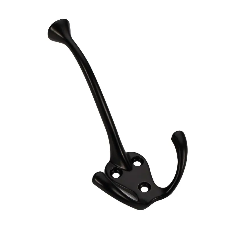 Filta Metal Vintage Triple Prongs Coat Hook Wall Mount Black Coat Hook