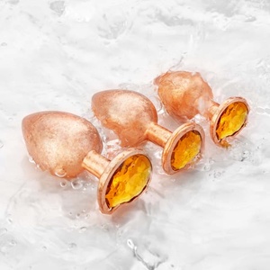 3 Pièces Jouets Sexuels Anaux, Kit de Jouets Anaux Bijoux, Entraîneur <span class=keywords><strong>Anal</strong></span> Plaqué Métal pour Stimulateur <span class=keywords><strong>Anal</strong></span> Massage de la Prostate - Product Image 2
