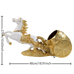 Maison d'hôtel ornement famille intérieur or sculpture statue <span class=keywords><strong>cheval</strong></span> <span class=keywords><strong>rouge</strong></span> casier à <span class=keywords><strong>vin</strong></span> décor à la maison luxe - Product Image 2