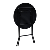 Table pliante ronde haute noire de 31 pouces pour cocktails