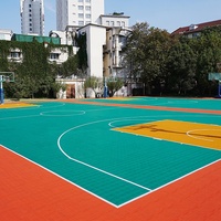Événements intérieurs À Emboîtement Extérieur Multi-usages Plancher De Cour De Sport Carreaux de Tapis En Plastique