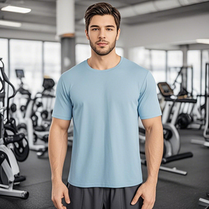 Camisetas Deportivas Personalizadas con Cuello Redondo, de Algodón y Poliéster, Transpirables, de Secado Rápido, de Alta Calidad, de Manga Corta para Hombre - Product Image 5