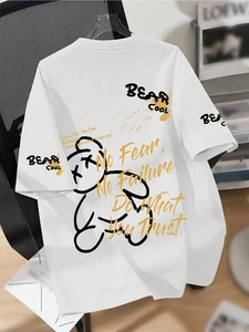 T-shirt d'été décontracté pour homme, respirant, <span class=keywords><strong>l</strong></span>éger, anti-humidité, imprimé ours de dessin animé, idéal pour le quotidien, les week-ends et les cadeaux - Product Image 2