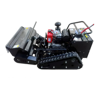 Tondeuse à gazon sur chenilles télécommandée diesel entièrement automatique avec lame broyeuse et balayeuse 1000
