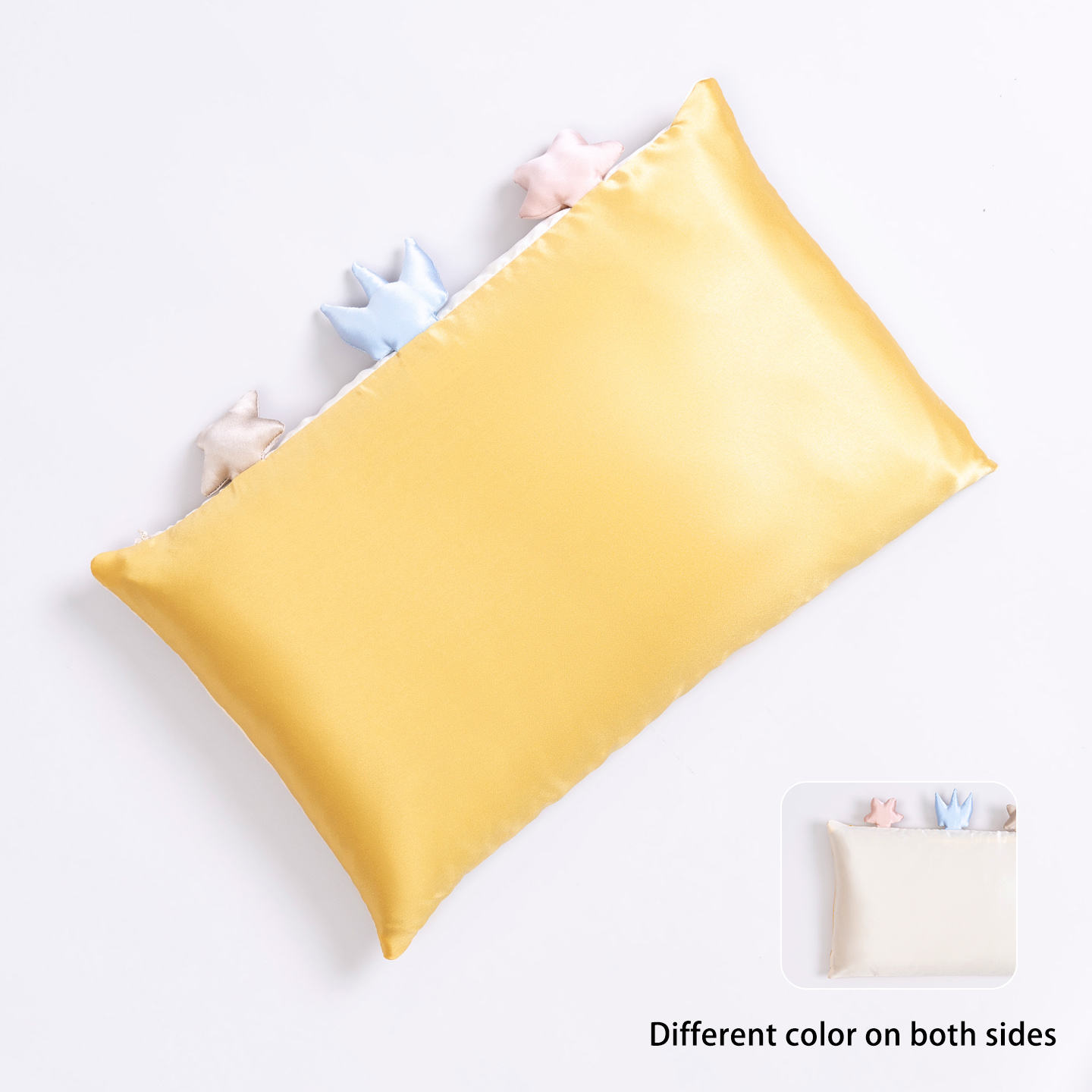 A yellow+B champagne Children Silk Pillow