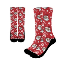 Chaussettes de Noël personnalisées OEM, tricotées, douces, respirantes, très extensibles, anti-frottement, antidérapantes, séchage rapide, écologiques