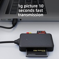 Nuevo multifuncional USB 3,0 tipo C 4 en 1 SD TF CF MS adaptador de tarjeta Flash compacta para PC portátil lector de tarjetas inteligentes de memoria de 5Gbps