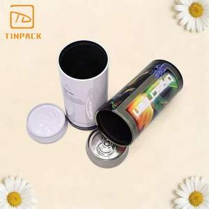 Boîte en étain ronde personnalisée avec couvercle pour serviettes compressées et vêtements à séchage rapide - Product Image 3