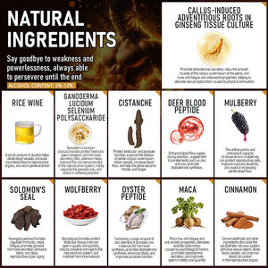 Vin à base de plantes Cistanche & Maca Ginseng pour hommes, boisson tonique à base de plantes pour stimuler la vitalité, l'énergie et l'endurance durable - Product Image 4