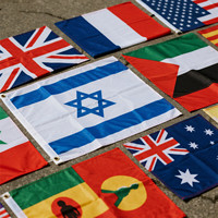 Drapeau personnalisé impression logo grand grand drapeau personnalisé double face tous les pays avec logo impression personnalisée équipe drapeau commercial
