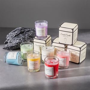 Candele Profumate in Cera di Soia in Barattolo di Vetro Personalizzato, Etichetta Privata di Lusso, Decorazione per la Casa, <span class=keywords><strong>Regali</strong></span> <span class=keywords><strong>Personalizzati</strong></span>, Candele Aromatiche Artigianali - Product Image 1
