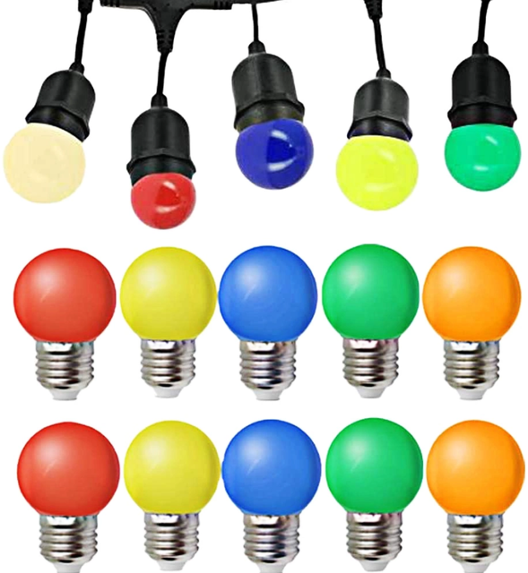 G45 E27 Base Plastic G45 LED Bulb 0.5W 1W 3W Mini Warm White 3500K Garden Use AC Powered Remote Control