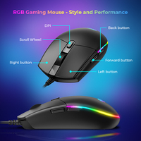 Havit KB501CM 4 en 1 jeu combiné clavier et souris filaire Combo Teclado Gamer clavier souris Combo avec souris