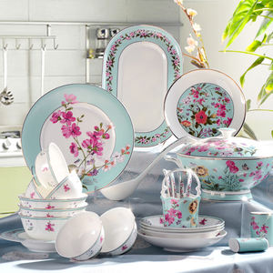 Ensemble de vaisselle en porcelaine osseuse de Style chinois haut de gamme combinaison nordique de luxe léger de bols et assiettes <span class=keywords><strong>pour</strong></span> un usage domestique - Product Image 1