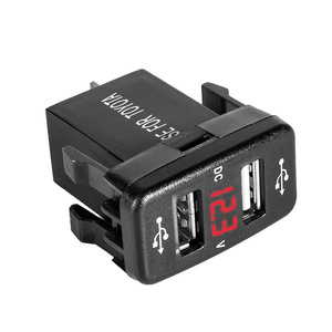 <span class=keywords><strong>Prise</strong></span> USB à affichage de tension LED 4.2A 12-24V à double port pour montage sur panneau, pour voiture, bus, bateau, camping-car - Product Image 5