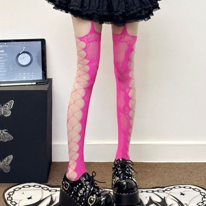 Lady Girl Party Sexy Thin Retro Rose Side Mesh ahuecado mujeres lujo maduro brillante pantimedias encaje transparente fino Stoking - Product Image 1