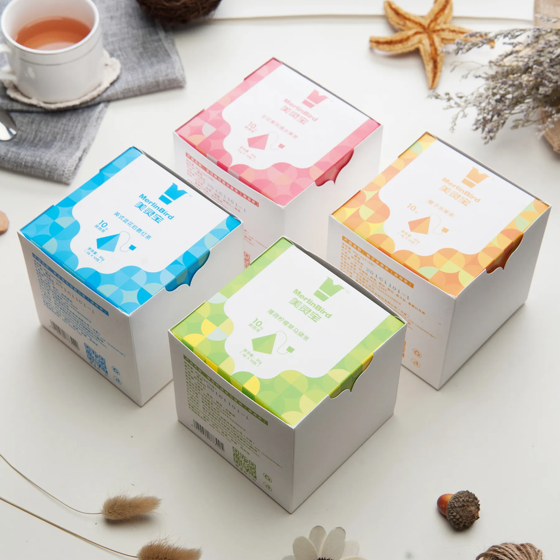 उच्च ग्रेड OEM अनुकूलित निजी लेबल बॉक्स पैकेजिंग उपहार चाय बैग नींबू अदरक मिश्रण स्वाद चाय