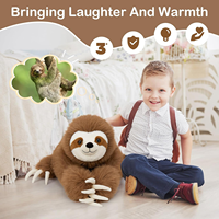 Peluche personnalisée 30cm 45cm 65cm, paresseux en peluche à bras longs lestés, coussin doux, cadeau