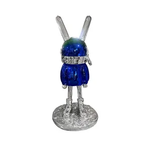 Trend Art Machinery Rabbit Floor Lamp Resin Sculpture Artifact Decoration Hotel Lobby Bench Lights