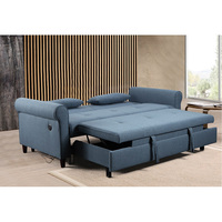 Canapé-lit trois places en tissu de style européen, haute qualité, avec rangement USB, extensible, écologique, pour salon et appartement - Vente en gros