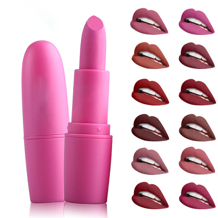Cosmetics Factory Bullet Head Lip Stick 24 Hour Long Lasting Private Label Custom Matte Waterproof Lipstick